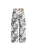 Pantalones Cargo Camuflados Estilo Retro Americano para Hombres y Mujeres, Estilo High Street con Múltiples Bolsillos, Elegantes Pantalones Casuales Sueltos Rectos de Pierna Ancha
