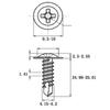Tornillo autoperforante de cabeza redonda grande galvanizado con almohadilla Washi cabeza plana cruz cola de taladro tornillo de cola de milano M4.2