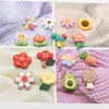 Flor de Color Resina Cactus Aguacate Zanahoria Colgante DIY Pendientes Hechos a Mano Llavero Accesorios Colgante