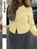 Diyun Estilo Casual Europeu e Americano Cor Lisa Manga Longa Camiseta Suéter Roupas de Lã Femininas Outono e Inverno 2025 Estação Independente da Amazon