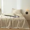 Conjunto de Roupa de Cama Wabi-Sabi de Linho e Algodão Classe A, Conjunto de Três Peças de Algodão Puro Peça Única, Roupa de Cama Simples