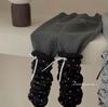 Roupas Infantis Calças para Meninas 2025 Outono e Inverno Novas Calças Skinny Elásticas para Meninas Calças Legging Spliced com Forro de Lã Infantil Calças Longas
