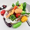 Simulación Verdura Maíz Pimiento Rábano Tomate Fruta Falsa Verdura Modelo Plástico Decoración de Gabinete Juguete Adornos