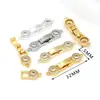 Cobre Galvanizado com Ouro Real 18K de Cor Duradoura, Fecho de Conexão Dupla Fileira em Formato de Flor com Zircônia, Fecho de Relógio, Cabeça de Fecho de Pulseira, Acessórios DIY