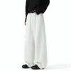 Pantalones de chándal rectos de peso pesado con bloques de color de cintura de marca de moda estilo americano para hombres y mujeres, holgados y estilizados, adecuados para otoño, pantalones largos deportivos y casuales