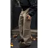 Pantalones de trabajo para hombre, colección de primavera, pierna recta, estilo callejero americano, corte holgado, adecuados para actividades al aire libre, deportes y uso casual en primavera y otoño