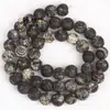 Accesorios para Joyería con Cuentas de Ágata Negra Antigua Pulsera DIY Collar Joyería Transfronteriza Venta al por Mayor Materiales Hechos a Mano