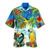 AliExpress Camisa Havaiana Masculina de Verão com Estampa Digital de Manga Curta Camisa com Estampa 3D
