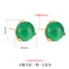 Pendientes de jade hetiano de plata esterlina S925 para mujer, aretes de ágata y calcedonia, sencillos y elegantes, aretes de jade para mujer.