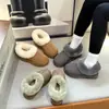 Primer Encuentro Ji Suela Gruesa 2026 Botas de Nieve Nuevas para Mujer Cuero Piel Integrada Invierno Aterciopelado Espesado Antideslizantes del Noreste Botines Cortos