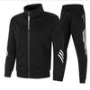 Conjunto Esportivo Masculino Primavera e Outono Camiseta com Capuz Air Layer + Calça de Moletom Conjunto de 2 Peças Fitness Corrida Roupa Esportiva