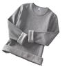 Camiseta Masculina de Manga Comprida Quente de Lã Outono e Inverno Nova Gola Redonda Slim Camiseta Base Solta Top Interno Moletom para Homens