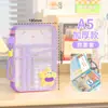 Bolsa de Malla A4 con Cremallera Bolsa para Documentos Creativa Papelería para Estudiantes Impermeable Bolsa para Lápices Oficina Bolsa Transparente para Información Bolsa para Guardar Facturas