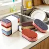 Esponja Engrosada de Alta Densidad, Esponja de Cocina Colorida, Cepillo para Sartenes Antiadherentes, Paño Doble Cara para Lavar Platos de Cocina, Estropajo