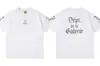 Gallery Dept Lavado y Desgastado Manga Corta Retro High Street Vintage Camiseta Suelta para Pareja Moderna