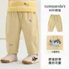 Ropa Infantil Panda Kaka Pantalones de Algodón Puro para Bebé Pantalones Largos de Otoño para Niños Pantalones Casuales para Niñas Pantalones Tejidos para Niños