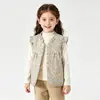 Nuevo Chaleco de Otoño e Invierno Uniforme Escolar Magia Cálido Lana Floral para Niñas, Adecuado para Ropa Interior y Exterior, Chaqueta Gruesa sin Mangas para Niños