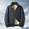 Conjunto de inverno masculino de três peças, atacado para vendas transfronteiriças: roupa de frio, jaqueta com gola alta, colete de pele de carneiro e roupa de frio tratada por ultrassom para homens