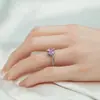 Anillo de Plata de Ley S925 con Diamante para Mujer, Moderno y Versátil, Brazo Retorcido Incrustado de Diamantes, Anillo de Seis Garras con Moissanita de 2 Quilates