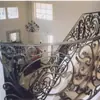 Barandillas de Escalera de Hierro Forjado para Hotel Villa, Escaleras de Hierro Forjado Metálico, Barandillas de Cobre de Imitación, Pasamanos de Hierro
