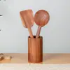 Espátula de Madera de Acacia Transfronteriza Espátula de Madera del Amazonas Espátula para Cocinar Espátula de Nogal Sudamericano Juego de Cucharas de Arroz de Madera Cuchara para Fideos