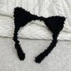 "Corea del Sur Accesorios para el Cabello Lindo Diadema de Gato Pelusa Dulce Orejas de Gato Accesorios para el Cabello Diadema para Mascarilla Facial Sombrerería"