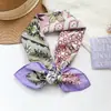 100% Algodón Diseño Coreano Cuadros Azules Cuadrado Pequeño Bufanda para Mujer Primavera Verano Versátil Combinación Camisa Decoración Bufanda Pequeña para Cuello Bufanda de Seda