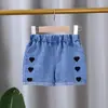 Shorts de Mezclilla para Niñas Estilo Verano Jeans para Niños Pantalones para Niñas Delgados para Niños Bebé Elásticos Ropa Exterior