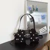 Bolsa de almohada con lunares personalizada de gran capacidad para mujer, nuevo estilo 2026, sensación relajada, bolsa de axila, bolsa simple para el día a día, de un solo hombro