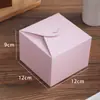 Caixa de Papel Kraft Quadrada para Sobremesa Caixa de Papel para Doce Artesanal Nougat Floco de Neve Pastelaria Assados Biscoitos Embalagem Caixa Pronta para Personalização