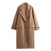 Suprimento transfronteiriço feminino atacado inverno terno de couro com contas gola longa solto casaco de lã casaco KK5-6997