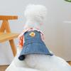 Petcircle Ropa para Perros Ropa para Mascotas Ropa para Perros y Gatos Linda Falda de Mezclilla Retro con Latido
