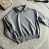 Look boyish de estilo japonés para otoño, falso dos piezas, corte holgado, versátil, cuello semiabierto, sudadera tipo jersey, top unisex