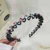 Diadema coreana estilo súper inmortal con diamantes de imitación, banda para el cabello rota, accesorios para el cabello femenino para lavarse la cara, tarjeta para tejer el cabello de verano, artefacto para el cabello