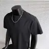Nueva camiseta de manga corta para hombre, corte holgado, cuello redondo, camiseta básica, top versátil casual de moda de verano, ropa transpirable para hombre
