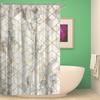 Cortina de ducha de baño impermeable y a prueba de moho con impresión de letras de poliéster con textura de mármol dorado transfronterizo personalizada 2018