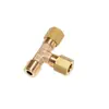 Conector recto tipo T de latón industrial Legris para férula de compresión con rosca exterior 0103 08 10