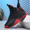 Zapatos de Baloncesto para Niños Antideslizantes Absorción de Impactos Botas de Batalla Negro Dorado Caña Alta Soporte de Tobillo Zapatos Deportivos para Niños Transfronterizos Niños Grandes Entrenamiento