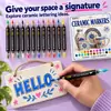 Marcadores acrílicos de 24 colores, doble punta, doble color, para pintar sobre cerámica, piedra, madera y vidrio; Plumas para manualidades y grafitis DIY