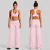 Conjunto de ropa transfronterizo ajustado, conjunto de sujetador deportivo de secado rápido con espalda cruzada para exteriores, conjunto de pantalones largos deportivos para correr y fitness