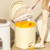 Cubo de basura con pedal y tapa para uso doméstico, gran capacidad, para sala de estar, cocina, baño, dormitorio, con pedal y tapa