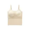 Camisole de Gola Redonda Sem Costura com Lindo Design nas Costas, Bojo Fixo Sem Fio, Efeito de Levantar e Modelar, Regata Feminina Slim Fit para Usar por Cima