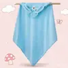 Bata de baño tipo capa de coral para niños, manta envolvente personalizada para recién nacidos, toalla de baño absorbente engrosada, capa linda