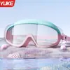 Gafas de Natación Yuke para Adultos, Antivaho, Alta Definición, Unisex, Gafas de Natación de Marco Grande, Equipo de Gafas de Natación de Entrenamiento Profesional