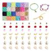 Conjunto de cerâmica macia de 24 divisórias contas de cerâmica macia rosa contas de alfabeto pulseira colar DIY presente transfronteiriço de Dia dos Namorados