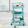 Estante de Almacenamiento Móvil de Múltiples Niveles Carrito de Almacenamiento para Cocina y Baño Estante Doméstico para Almacenamiento de Snacks con Ruedas De Pie No Requiere Instalación