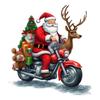 2025 no Natal na Motocicleta do Papai Noel Caminhada Feliz Adesivo de Banheiro Removível e Frete Internacional Disponível