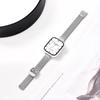 Adequado para pulseira de relógio fina de 14 mm para Apple iWatch Feminino, Pulseira de Relógio Huawei de Aço Inoxidável com Três Contas, Cinco Contas, Sete Contas