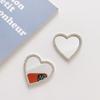 Suministro directo de fábrica joyería DIY corazón de vidrio con diamante espejo de amor moda adecuado para pegar en accesorios de funda de teléfono móvil