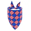Modelo 2026 Transfronteiriço em Estoque Bandana de Animal de Estimação Bandeira Americana Lenço Bib para Dia da Independência para Gatos e Cachorros
